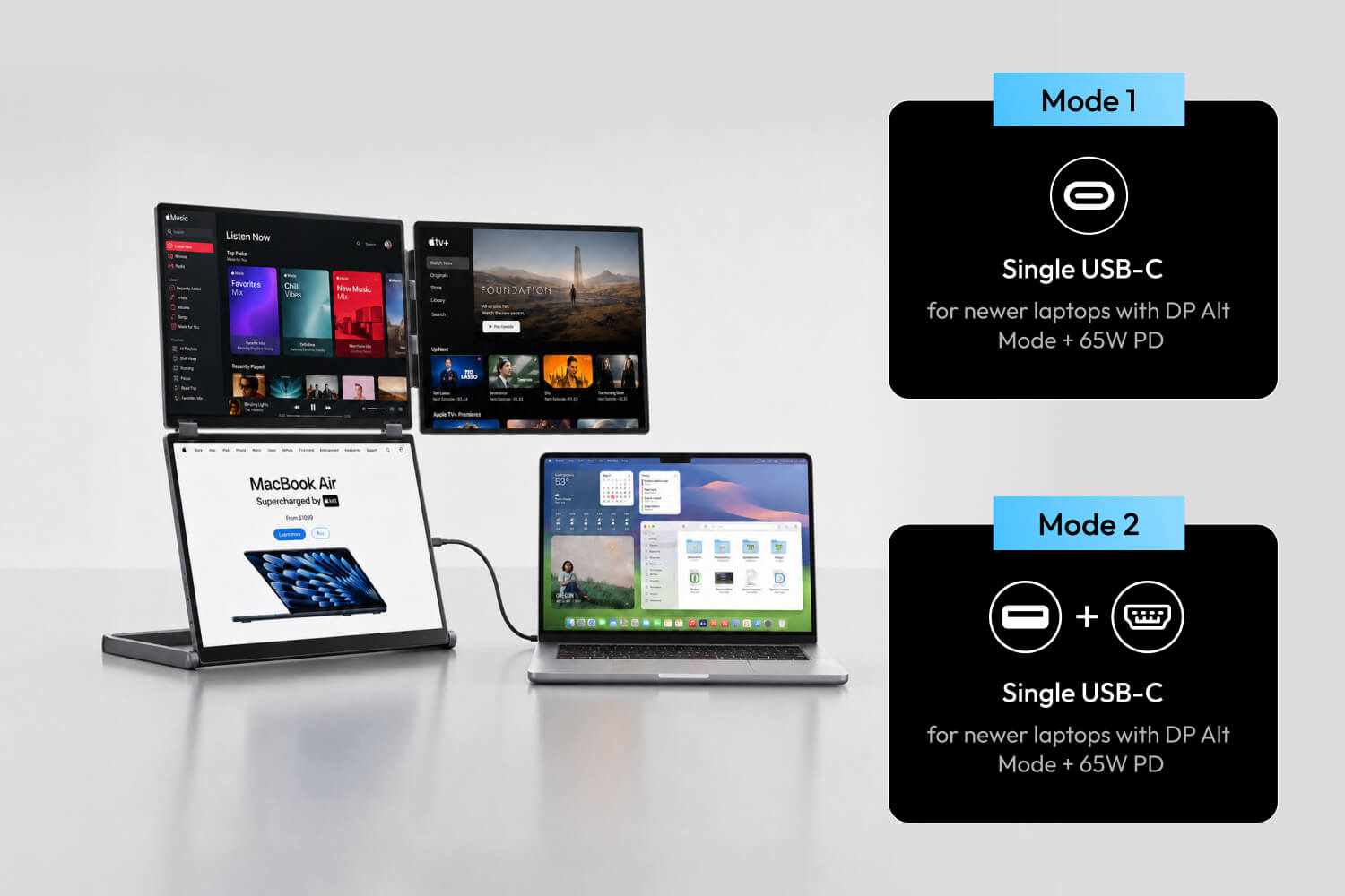 Fold 7 USB-C and HDMI connection modes